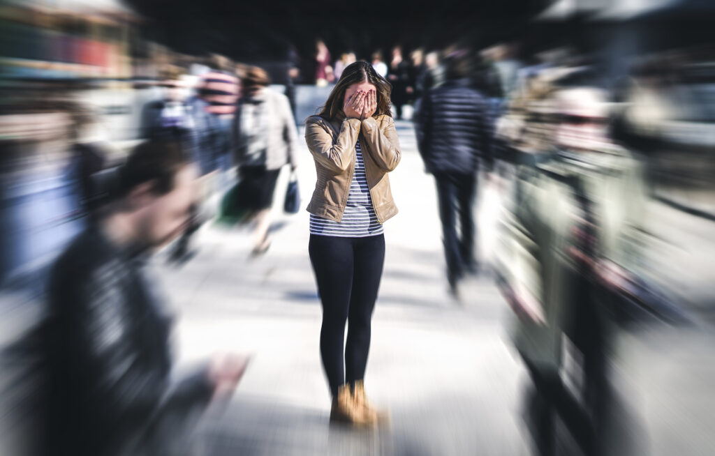 woman experiencing panic attack