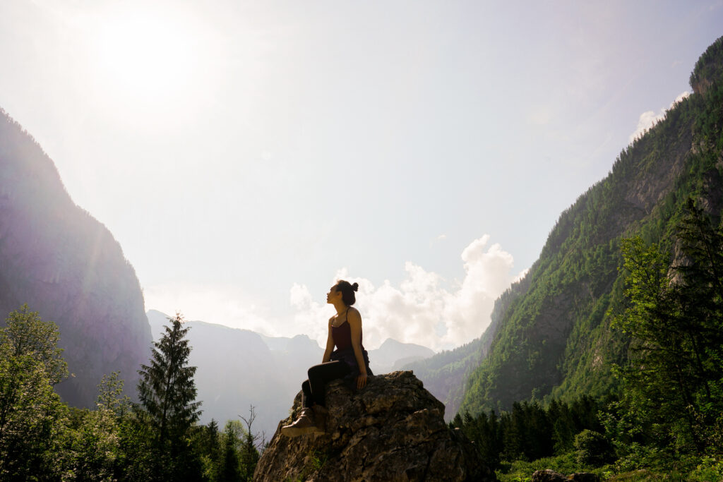 woman isolated by boundaries