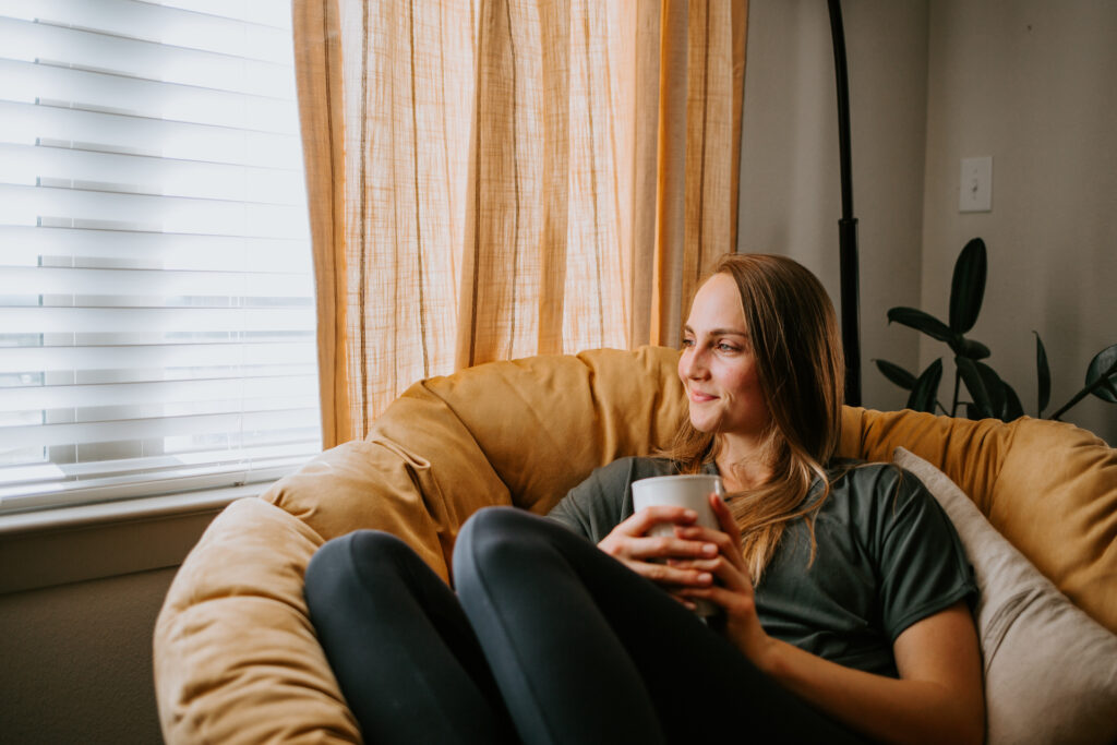 woman saying no and setting boundaries